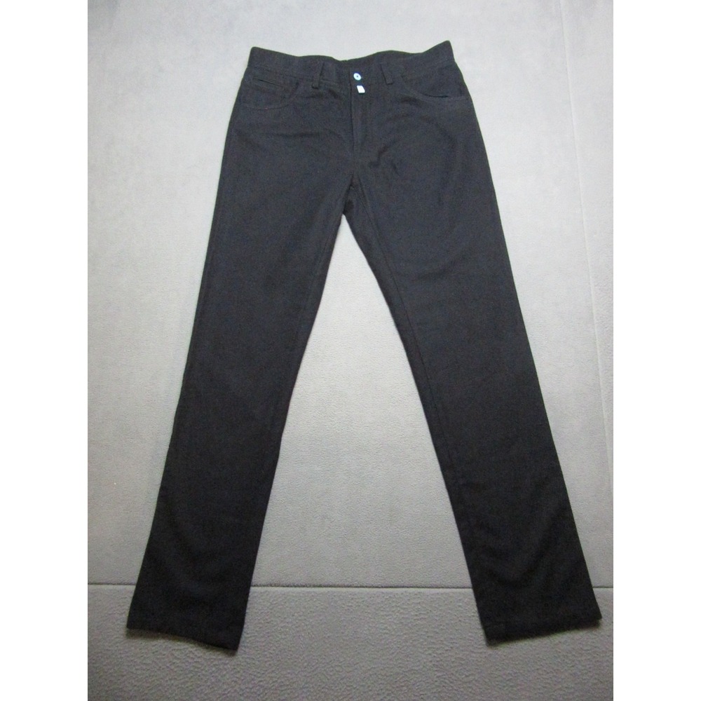 Angelo Nardelli Pants Mens Black 50 Hydro Tweed Business Straight Leg Pockets